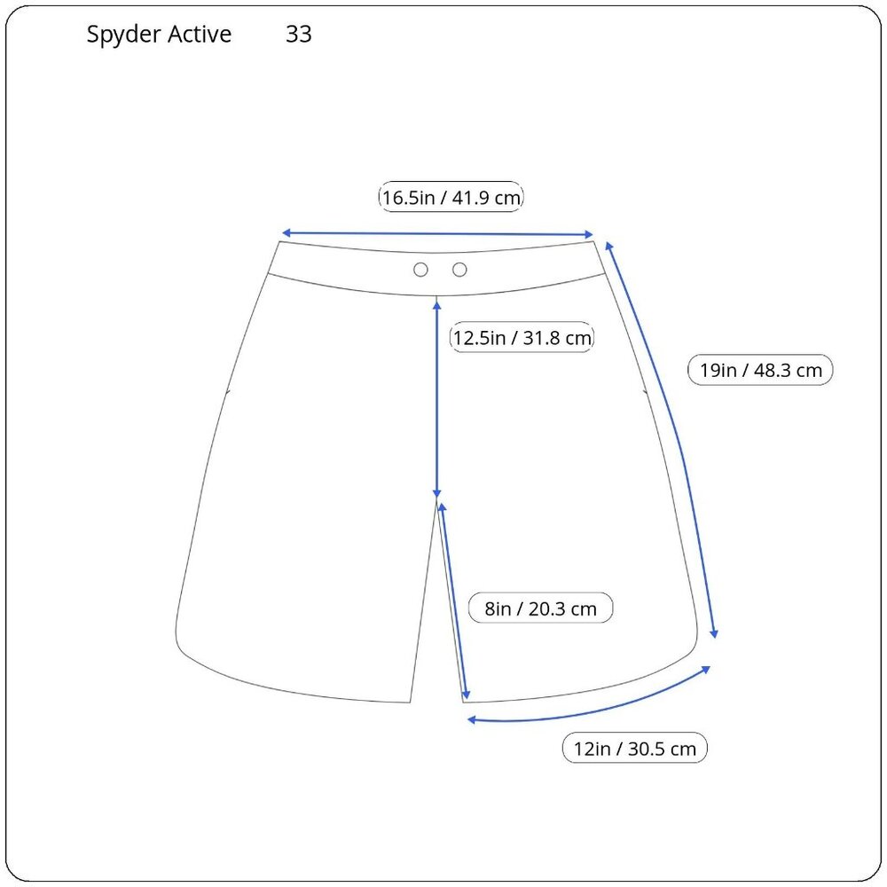 Spyder Mens Active Shorts Sz Large Blue Drawstring Pockets Polyester Stretch - Picture 3 of 12